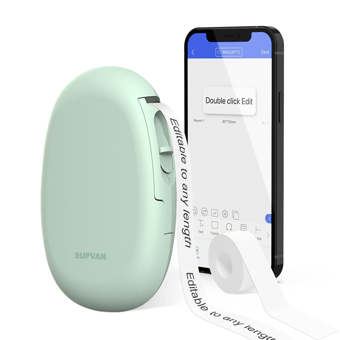 Label Makers E10 Mini Bluetooth Label Printer Wireless Labeler Label Maker Machine with Tape Multiple Templates Available Labelmaker for Office Organization Home Kitchen Storage Green