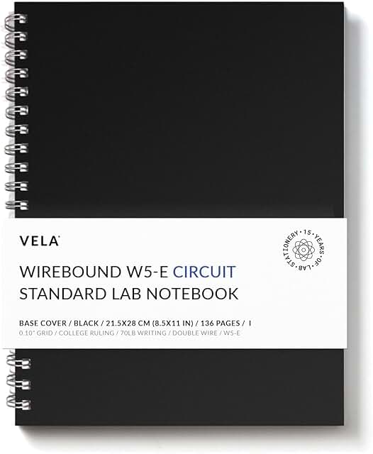 Wirebound Lab Notebook, 8.5 x 11 inches, 128 pages