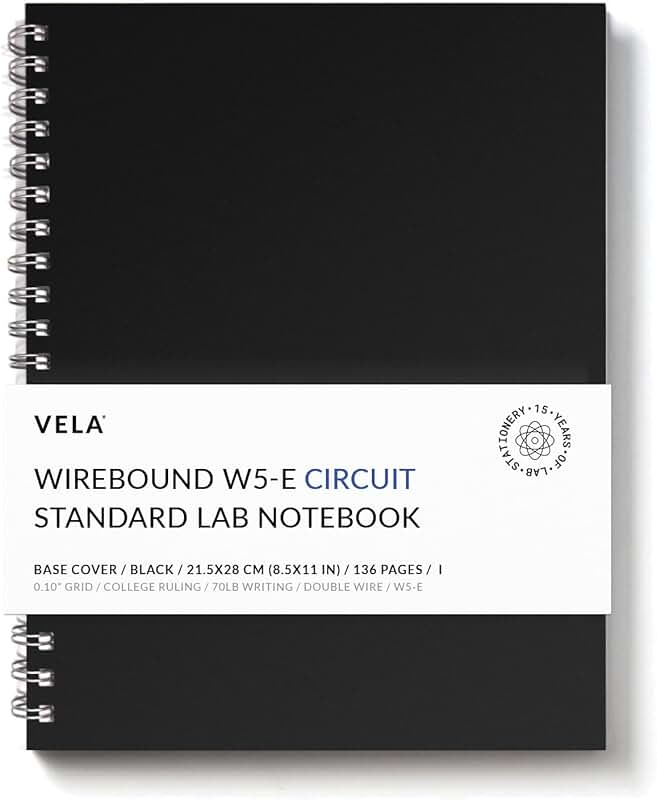 Wirebound Lab Notebook, 8.5 x 11 inches, 128 pages