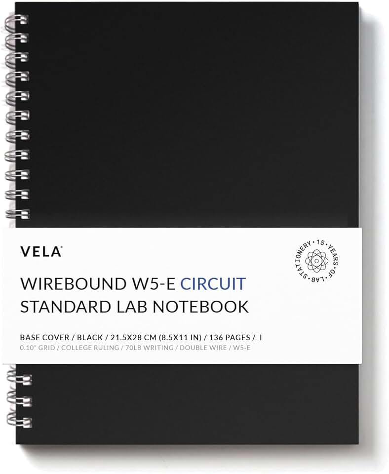 Wirebound Lab Notebook, 8.5 x 11 inches, 128 pages