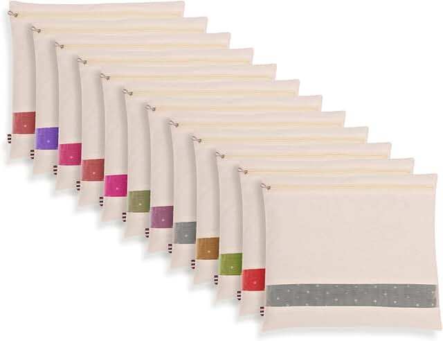 Large Cotton Storage Bags with Transparent Windows (20)