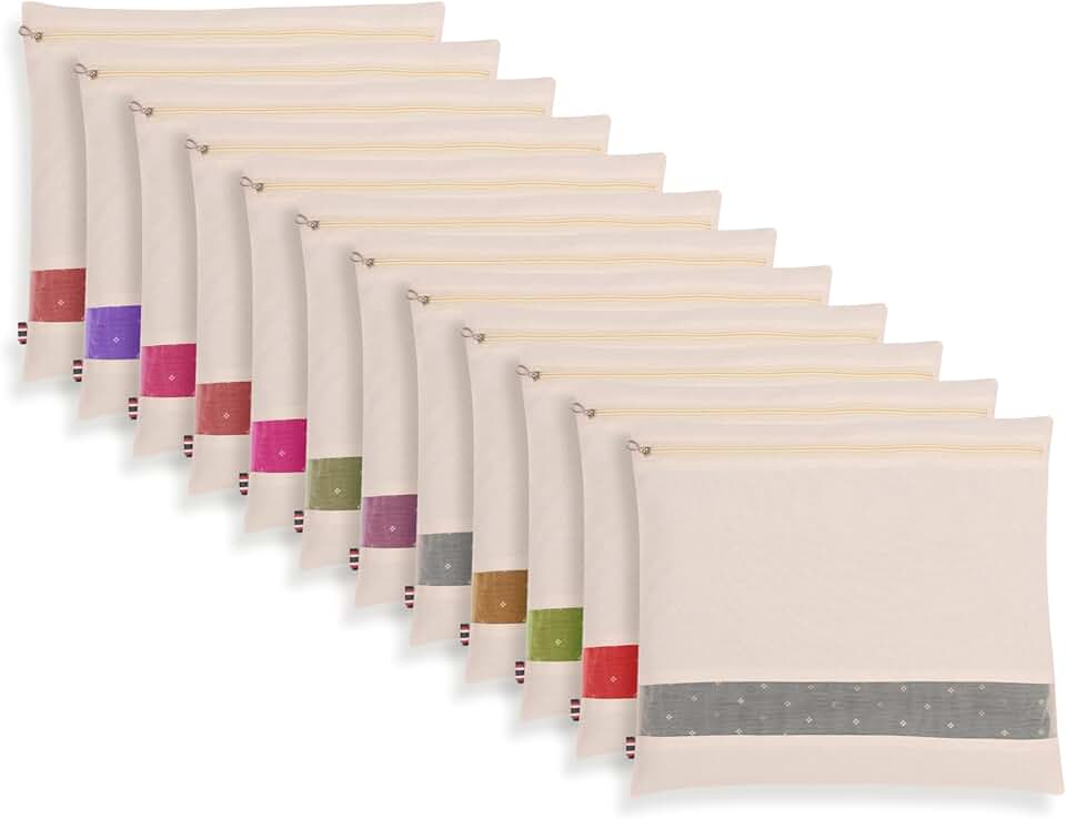 Large Cotton Storage Bags with Transparent Windows (20)