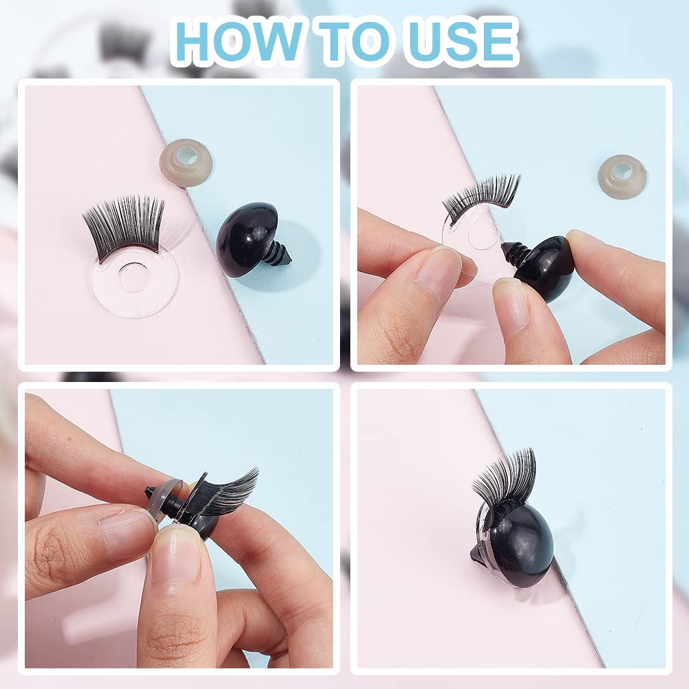 20pcs Plastic Crochet Lashes for Amigurumi and Plush Animals
