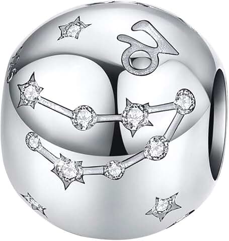 Sterling Silver Zodiac Constellation Bead Charm