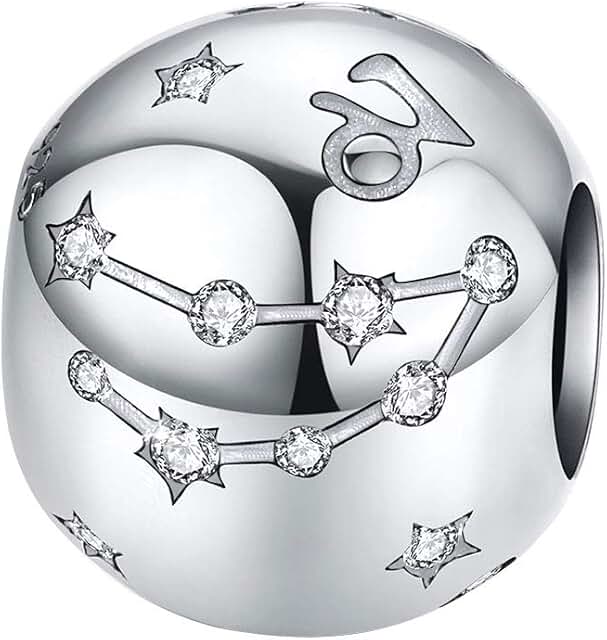 Sterling Silver Zodiac Constellation Bead Charm