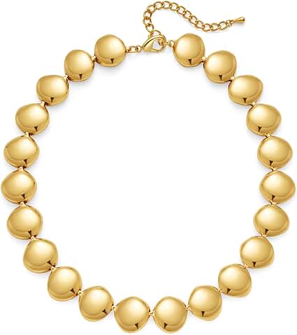 Thick Gold Chain Necklace with Heart Pendant