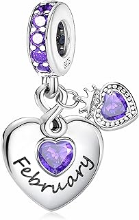 Sterling Silver Birthstone Charm for Jewelry
