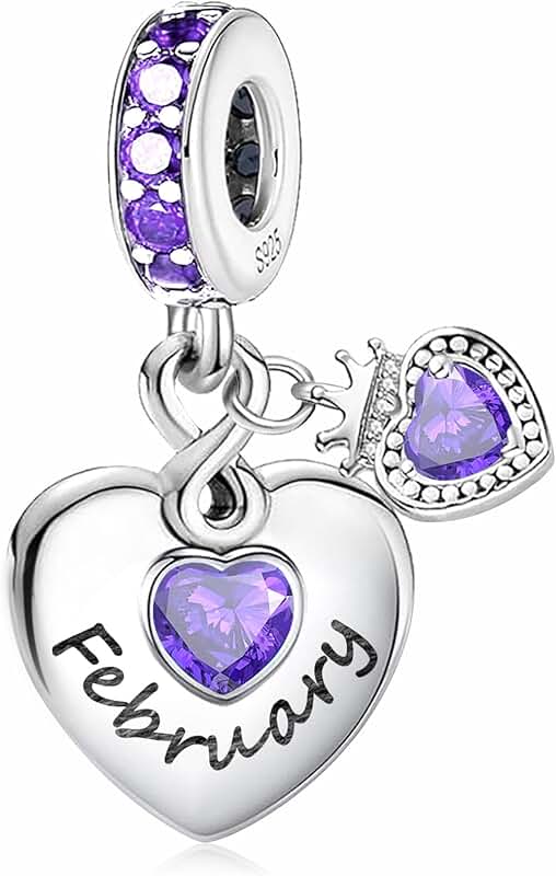Sterling Silver Birthstone Charm for Jewelry
