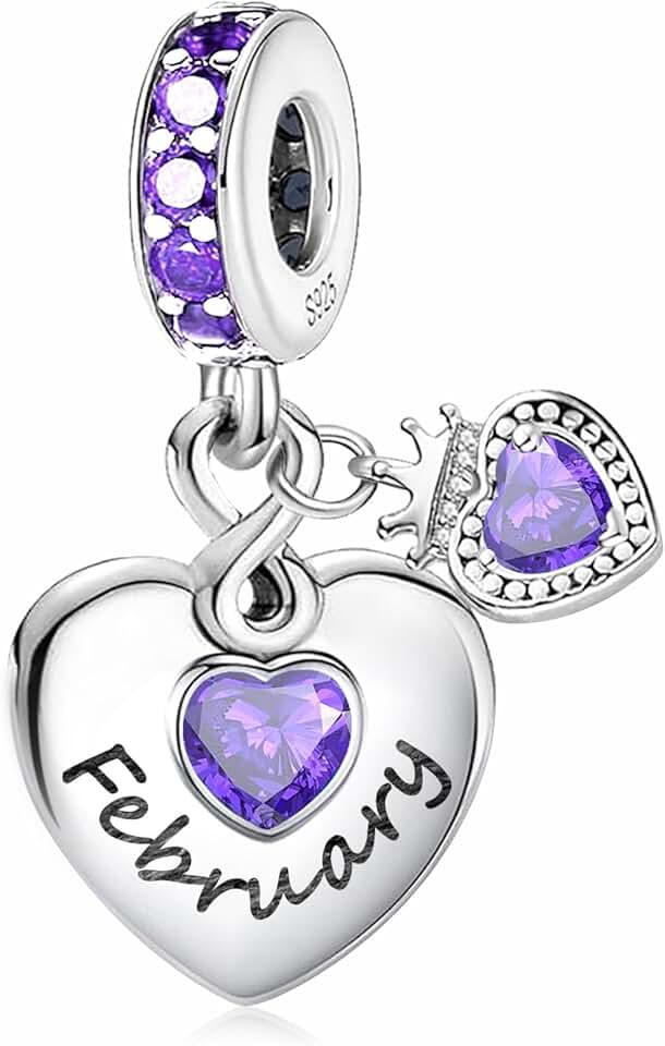 Sterling Silver Birthstone Charm for Jewelry