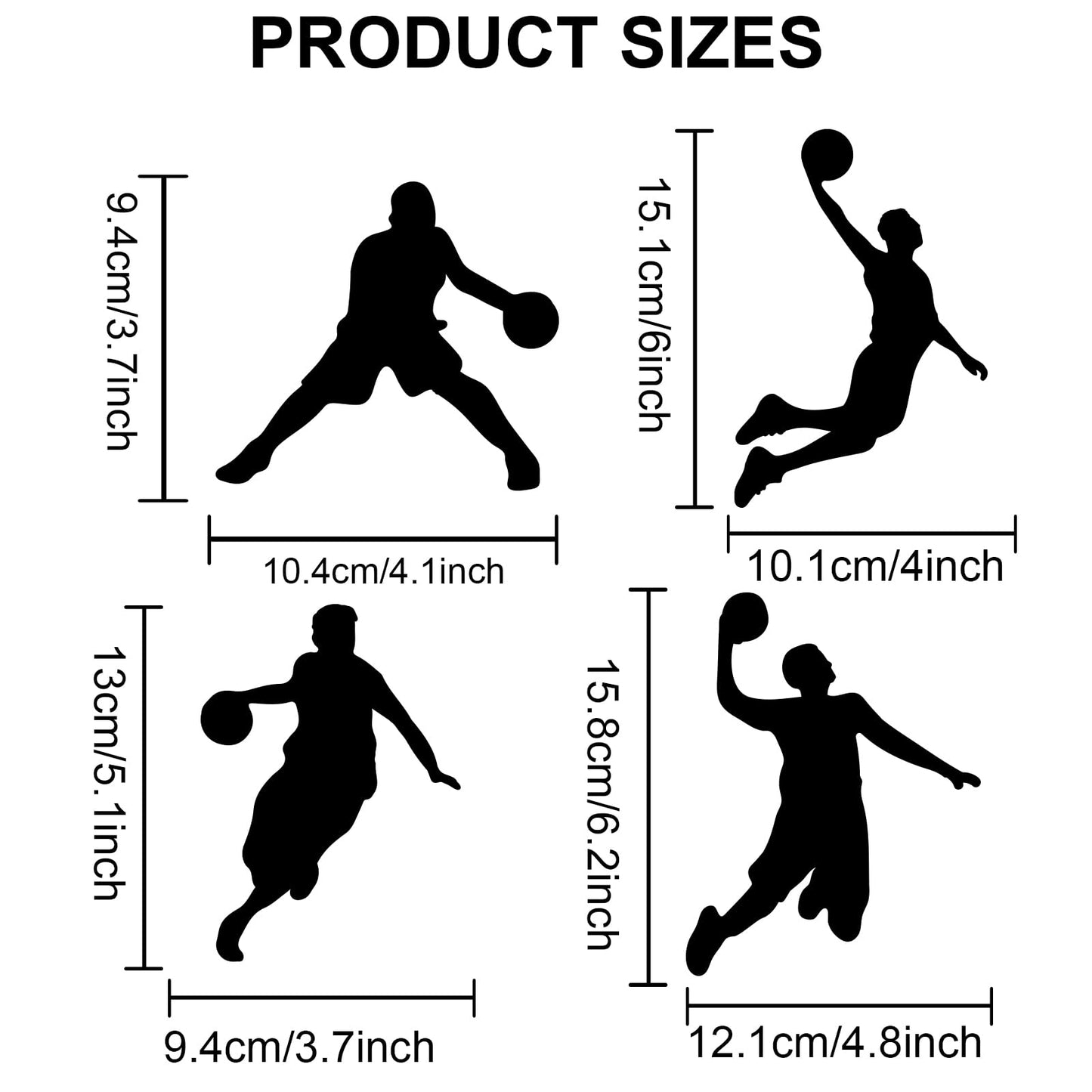 Basketball Decor Kit 4pcs Wall Fabric Furniture Templates