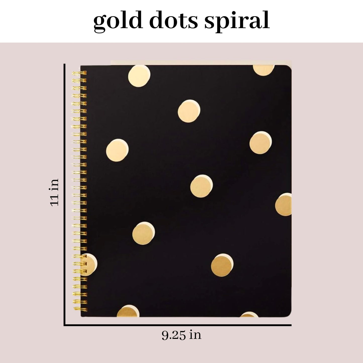 Large spiral notebook with 160 college-ruled pages