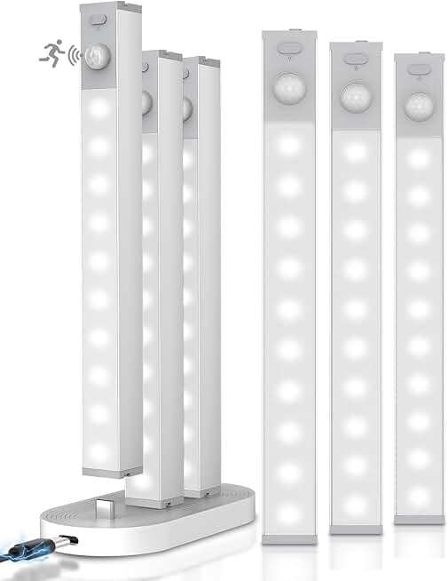 Wireless Rechargeable LED Under Cabinet Lights (6 Pack)