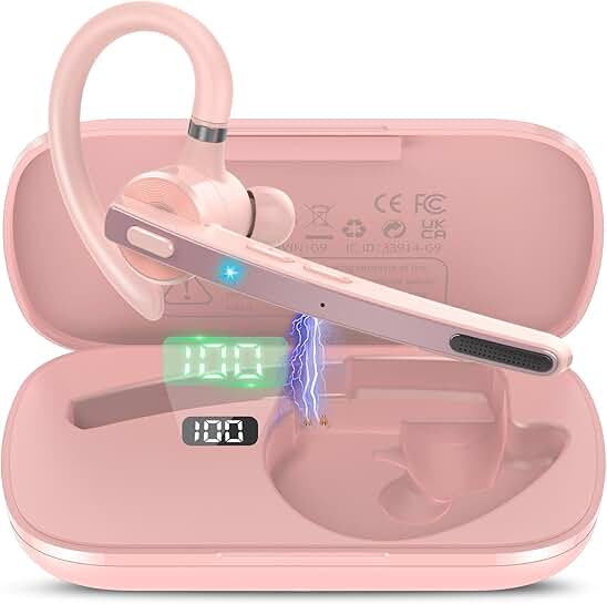 Wireless Bluetooth Earphone with 90Hrs Talk Time and Noise Cancelling Mics