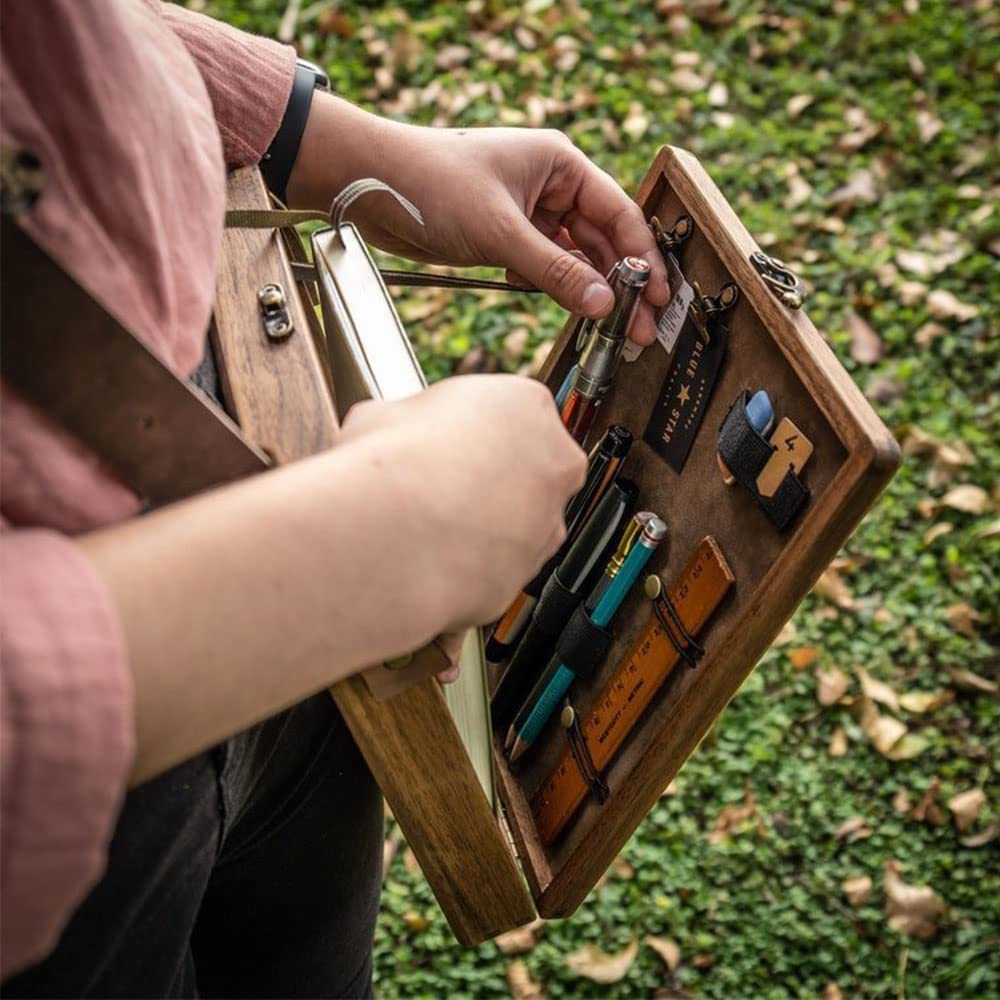 Wooden Messenger Box for Artists and Writers Brown