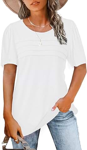 Women’s Short Sleeve Summer T-Shirt, Plus Size Casual Top