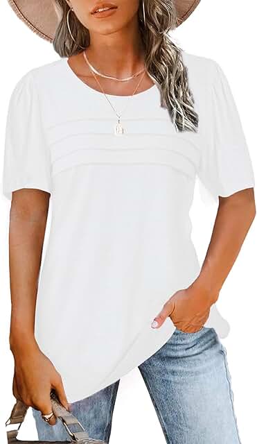 Women’s Short Sleeve Summer T-Shirt, Plus Size Casual Top