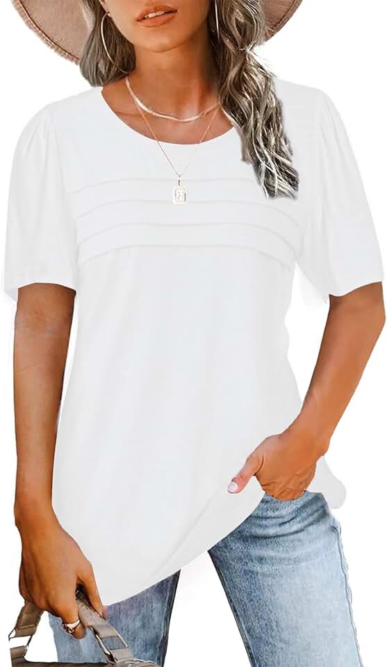 Women’s Short Sleeve Summer T-Shirt, Plus Size Casual Top