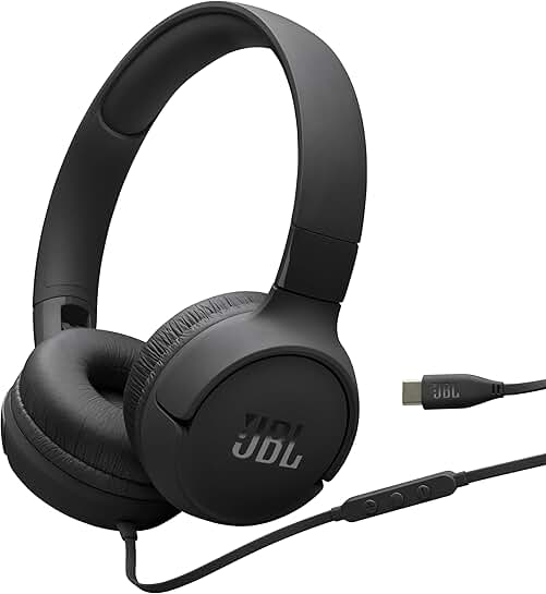 Wired On-Ear Headphones with Hi-Res Audio and Microphone