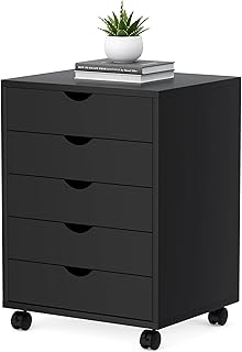 5-Drawer Mobile File Cabinet for Desk Storage