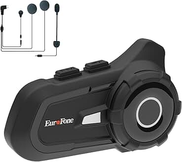 Motorcycle Bluetooth Headset with Dual Mics and Waterproof Design