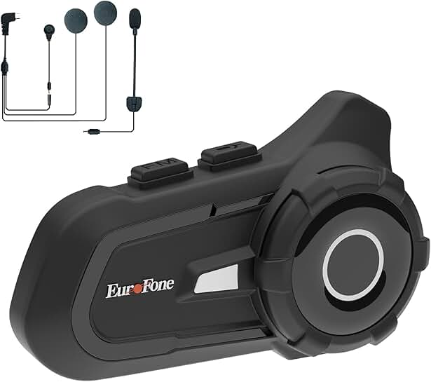 Motorcycle Bluetooth Headset with Dual Mics and Waterproof Design
