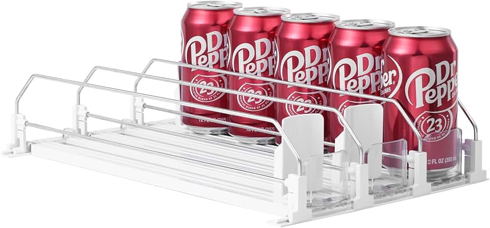 Fridge Drink Organizer with Automatic Pusher