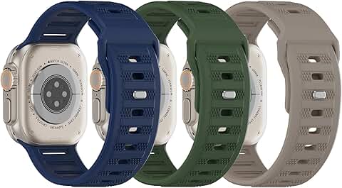 3-Pack Soft Silicone Sport Bands for Smartwatch