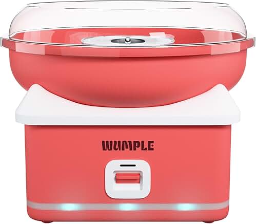 Cotton Candy Machine with LED Lights and Lidded Bowl