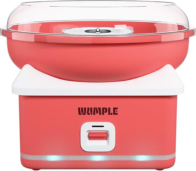 Cotton Candy Machine with LED Lights and Lidded Bowl