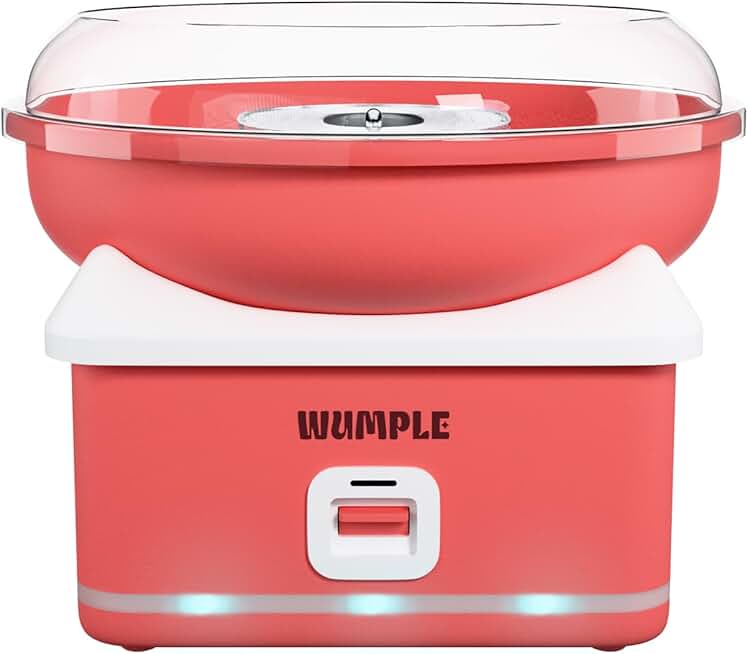 Cotton Candy Machine with LED Lights and Lidded Bowl