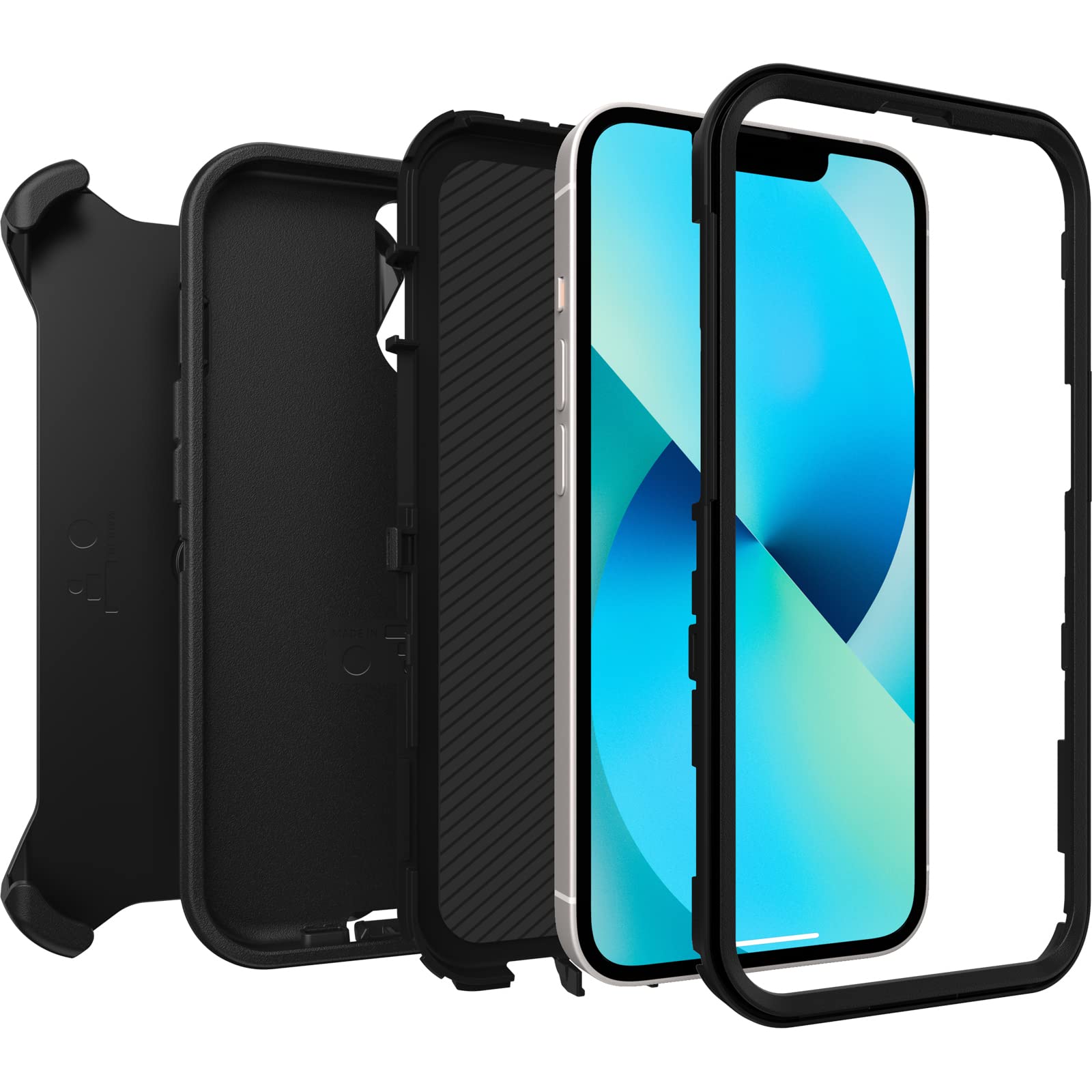 DEFENDER SERIES SCREENLESS EDITION Case for iPhone 13 (ONLY) - BLACK