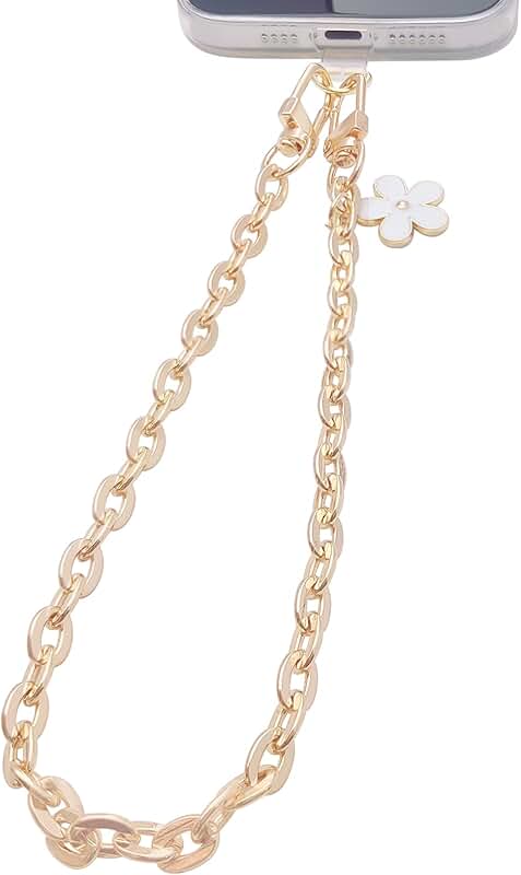 Beaded Phone Charm with Wrist Strap and Chain