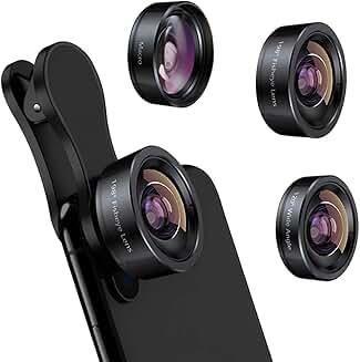 3-in-1 Phone Camera Lens Kit with Fisheye, Wide-Angle, and Macro