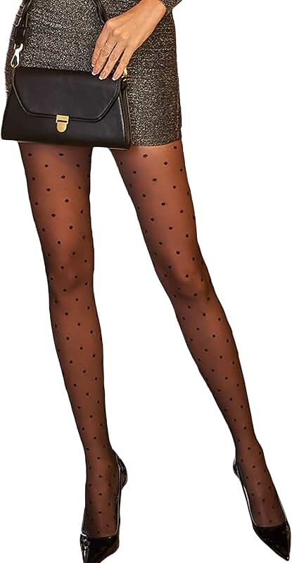 Women's Sheer Mesh Polka Dot Tights