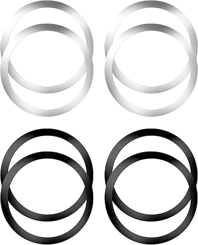 8 Pack Ultra-Thin Magnetic Metal Ring Plates for Phone Cases