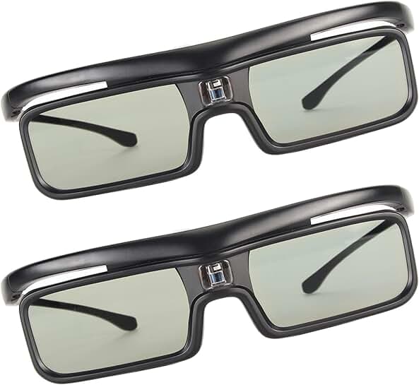 Rechargeable 3D Glasses for Projectors, 2 Pack