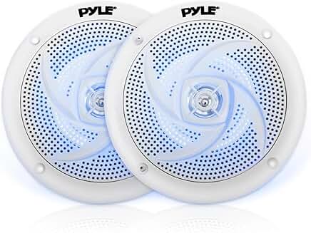 Waterproof 5.25-Inch Marine Speakers, 2-Way Stereo, 180W