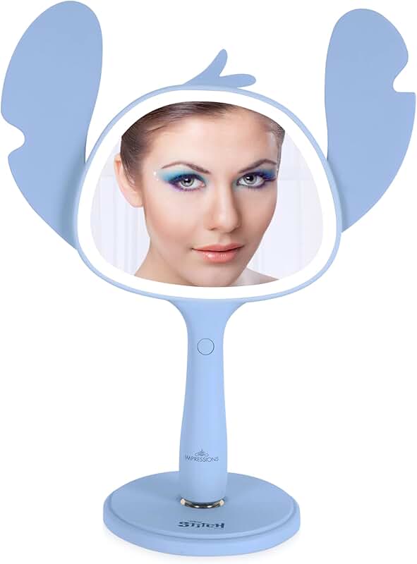 LED Handheld Makeup Mirror with Adjustable Light