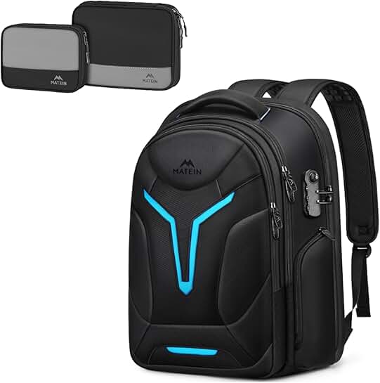 Travel Cord Organizer and Laptop Backpack Set