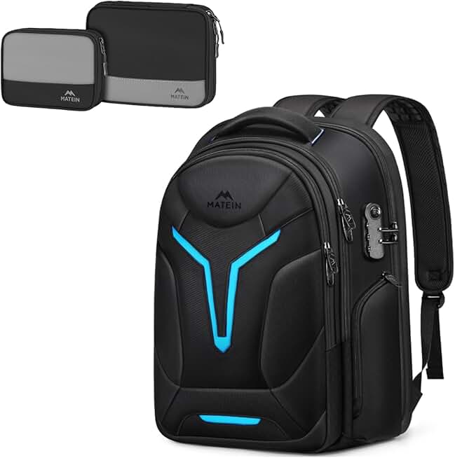 Travel Cord Organizer and Laptop Backpack Set