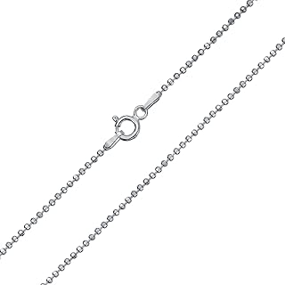 Sterling Silver Diamond Cut Ball Bead Chain Necklace