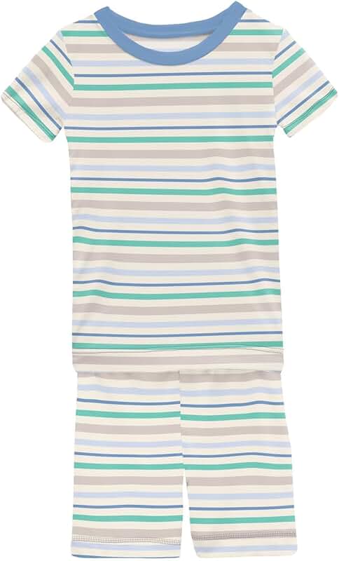 Baby and kid soft bamboo pajama set with shorts