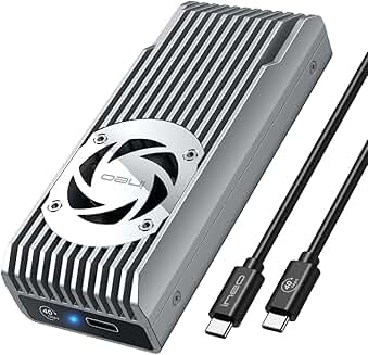 USB 4.0 M.2 NVMe SSD Enclosure with Cooling Fan
