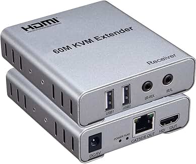 USB KVM HDMI Extender with 1080P Audio over Ethernet