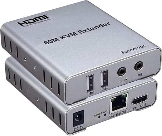 USB KVM HDMI Extender with 1080P Audio over Ethernet