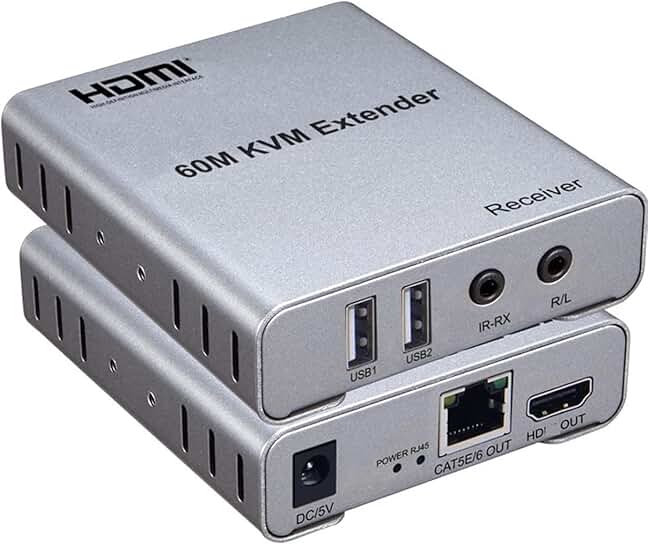 USB KVM HDMI Extender with 1080P Audio over Ethernet