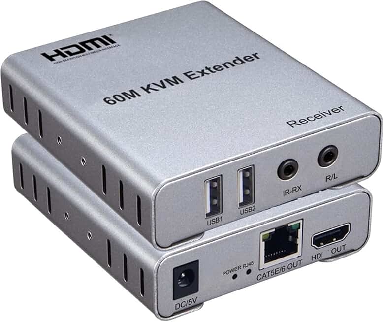 USB KVM HDMI Extender with 1080P Audio over Ethernet