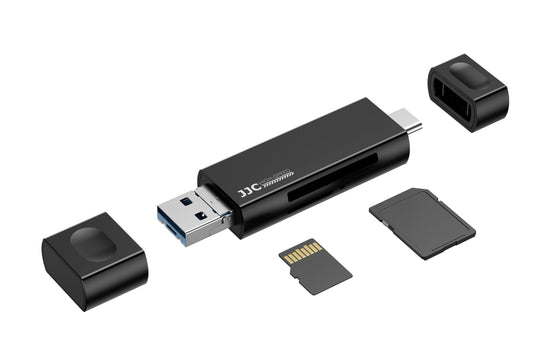 Portable Metal USB-C and USB-A SD Card Reader