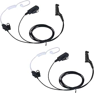 Earpiece with Acoustic Tube Mic for Two-Way Radios