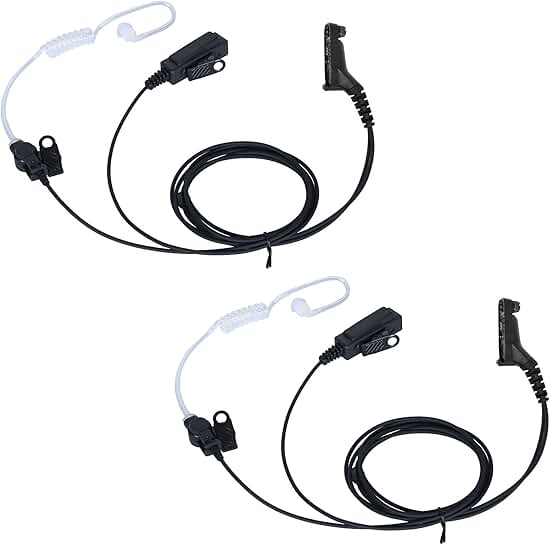Earpiece with Acoustic Tube Mic for Two-Way Radios